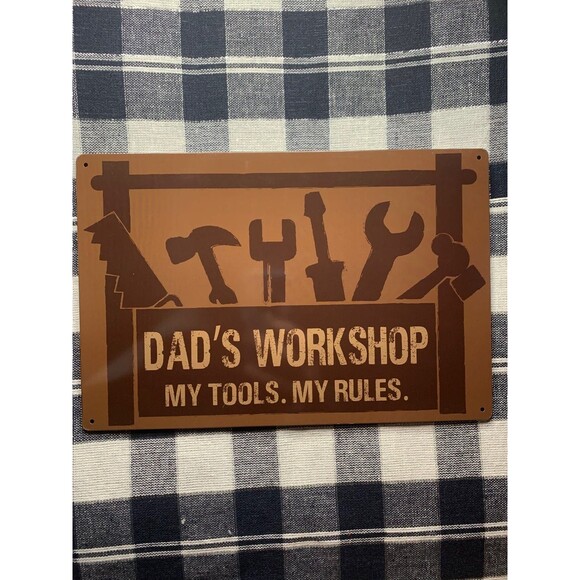 Dad’s workshop metal sign- man cave - Picture 2 of 3